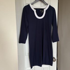 Lilly Pulitzer navy blue A line dress, Size M